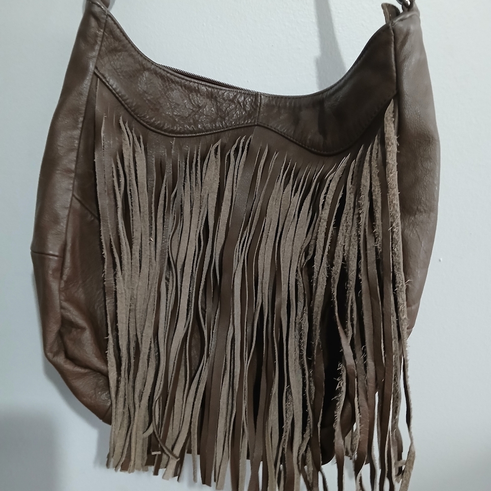 Unbranded Boho Brown Leather Shoulder Bag - Picture 7 of 12